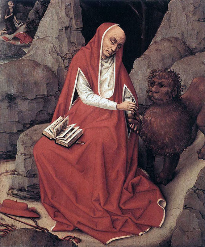 Saint Colomba and the Lion